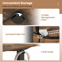 L-Shaped Electric Standing Desk, 140 x 85 CM/160 x 85 CM Height Adjustable Computer Table with Memory Controller and Side Hooks