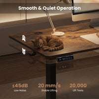 L-Shaped Electric Standing Desk, 140 x 85 CM/160 x 85 CM Height Adjustable Computer Table with Memory Controller and Side Hooks