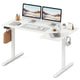 L-Shaped Electric Standing Desk, 140 x 85 CM/160 x 85 CM Height Adjustable Computer Table with Memory Controller and Side Hooks