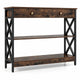 Console Table with Drawer and 2 Shelves for Living Room Entryway