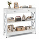 Giantex 3-Tier Console Table, Sofa Table with 1 Drawer and 2 Storage Shelves