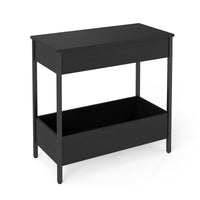 Narrow End Table with 2 Storage Shelves and 2 Removable Tabletops