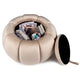 Pumpkin Ottoman with Hidden Storage and Removable Lid for Living Room