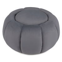Pumpkin Ottoman with Hidden Storage and Removable Lid for Living Room