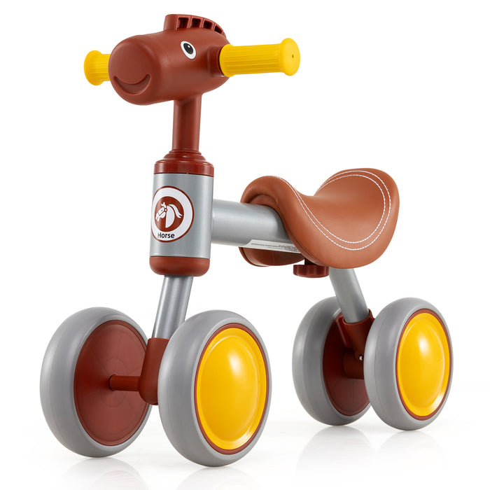Baby Balance Bike, Toddler First Bike with PU Leather Seat and EVA Foam Wheels