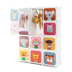 Portable Kids Wardrobe, 12-Cube Baby Closet Organizer for Children with Doors & Hanging Section