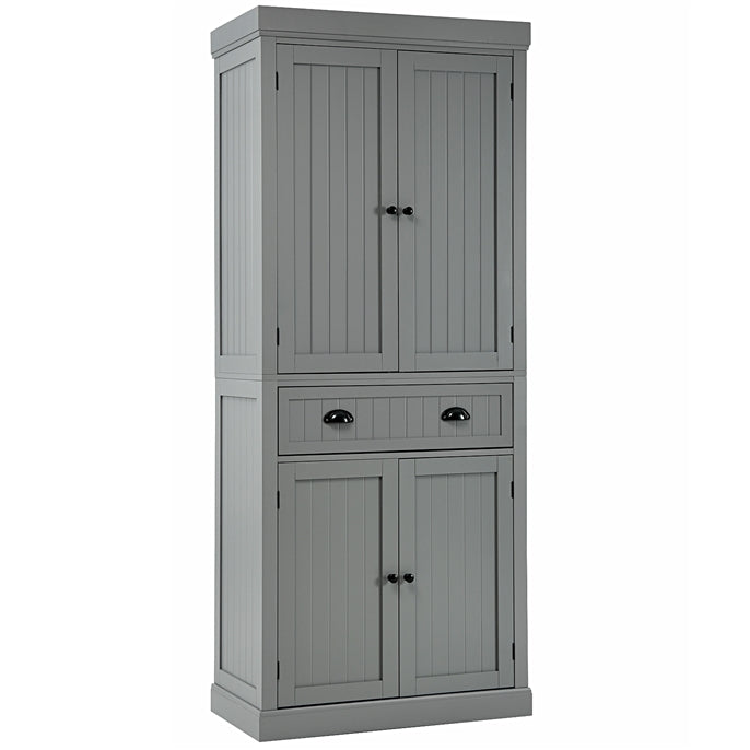 Giantex 183.5 cm Kitchen Pantry Storage Cabinet, Tall Freestanding Cupboard with 4 Doors