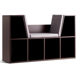 Giantex 6-Cubby Kids Bookcase with Cushioned Reading Nook and Mat