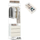 Clothes Rack with Drawers Closet Organizer w/ Hanging Rod & Storage Shelves