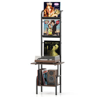 Giantex Record Player Stand with Vinyl Storage, 5-Tier Tall Turntable Stand