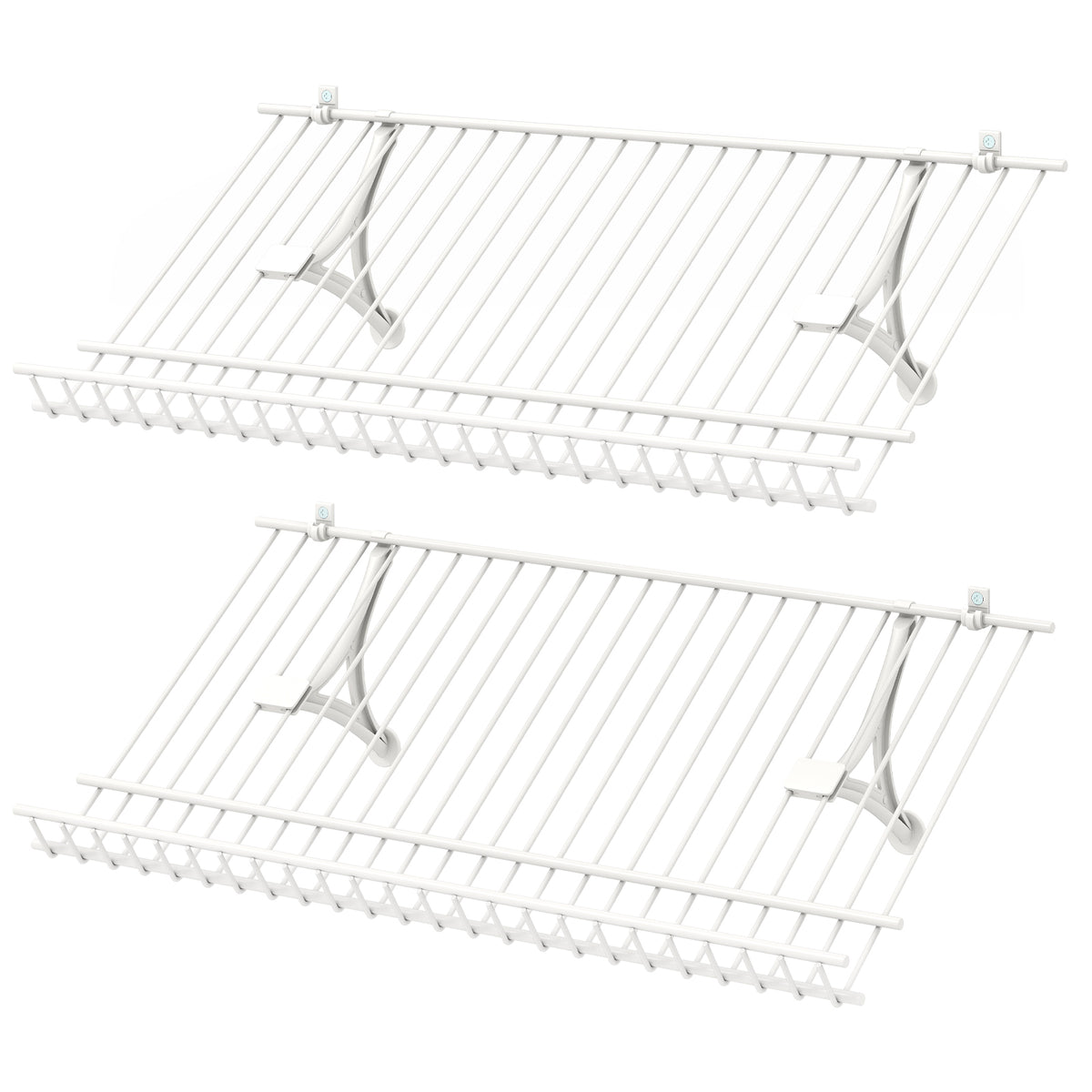 Closet Shelves Wall Mounted Set of 2