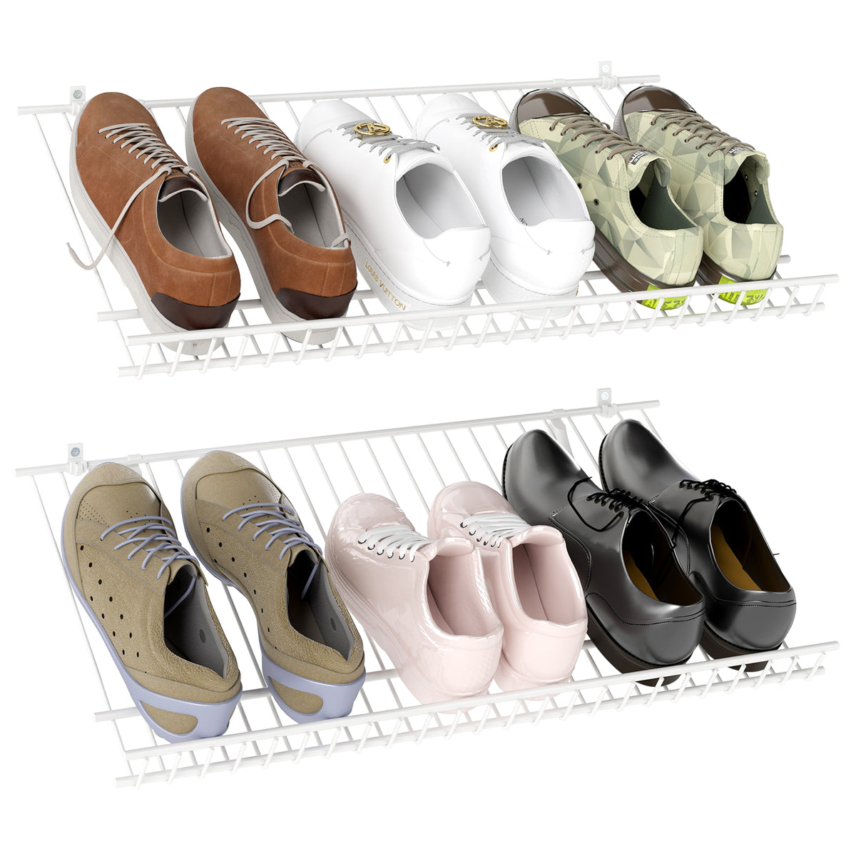 Closet Shelves Wall Mounted Set of 2