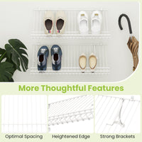 Closet Shelves Wall Mounted Set of 2