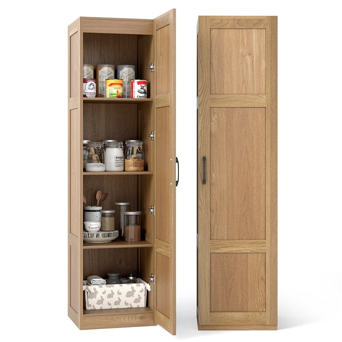 150 cm Tall Storage Cabinet, 4-Tier Freestanding Floor Cabinet