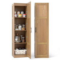 150 cm Tall Storage Cabinet, 4-Tier Freestanding Floor Cabinet