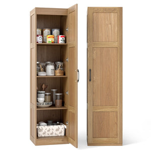 150 cm Tall Storage Cabinet, 4-Tier Freestanding Floor Cabinet