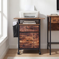 Giantex 2-Drawer Mobile File Cabinet, Rolling Printer Stand with Extended Tabletop