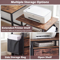Giantex 2-Drawer Mobile File Cabinet, Rolling Printer Stand with Extended Tabletop