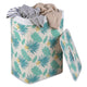 72 L Bamboo Hamper with Lid and Liner for Laundry Room or Bedroom