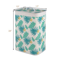 72 L Bamboo Hamper with Lid and Liner for Laundry Room or Bedroom