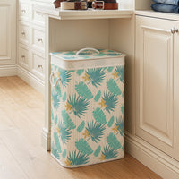 72 L Bamboo Hamper with Lid and Liner for Laundry Room or Bedroom