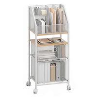 Rolling File Utility Cart with 2 Drawers and Lockable Wheels for Home Office