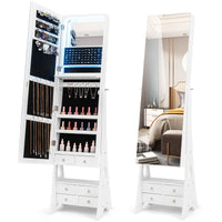 Jewelry Mirror Armoire with Adjustable Tilt Angle and Large Capacity