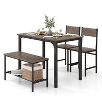 Giantex 4-Piece Dining Table & Chair Set