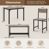 Giantex 4-Piece Dining Table & Chair Set