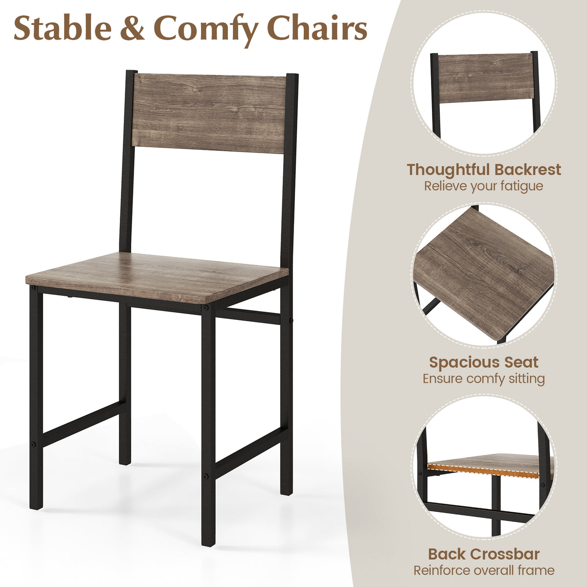 Giantex 4-Piece Dining Table & Chair Set