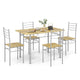 Giantex 5 PCS Dining Table Set, Counter Height Table with Spacious Rectangular Tabletop