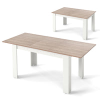 Extendable Dining Table Kitchen Industrial Table w/ Adjustable Tabletop