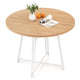 Giantex 118cm Dining Table for 4-6 People, Round Kitchen Table with 8 Metal Supporting Legs