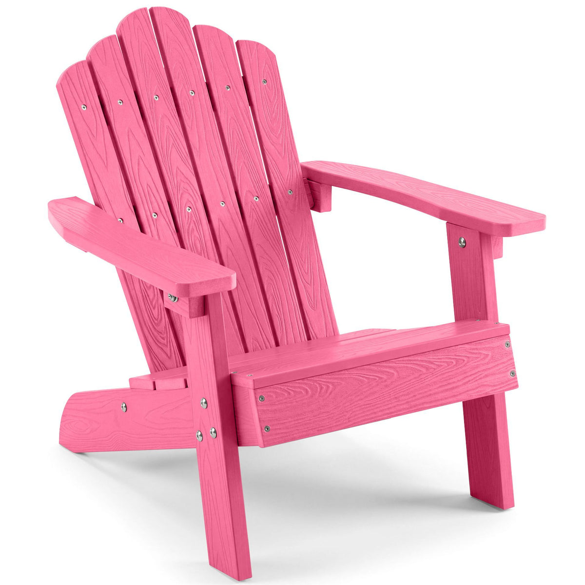 Kids Adirondack Chair with Tilted Backrest and Wide Armrests for Ages 3-7