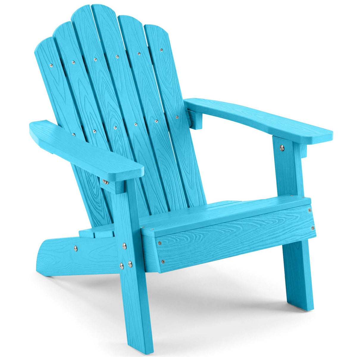 Kids Adirondack Chair with Tilted Backrest and Wide Armrests for Ages 3-7