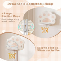 3 in 1 Kids Basketball Hoop with Adjustable Height and Foldable Rim