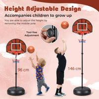 Kids Basketball Hoop with Dart Board and Double-sided Backboard