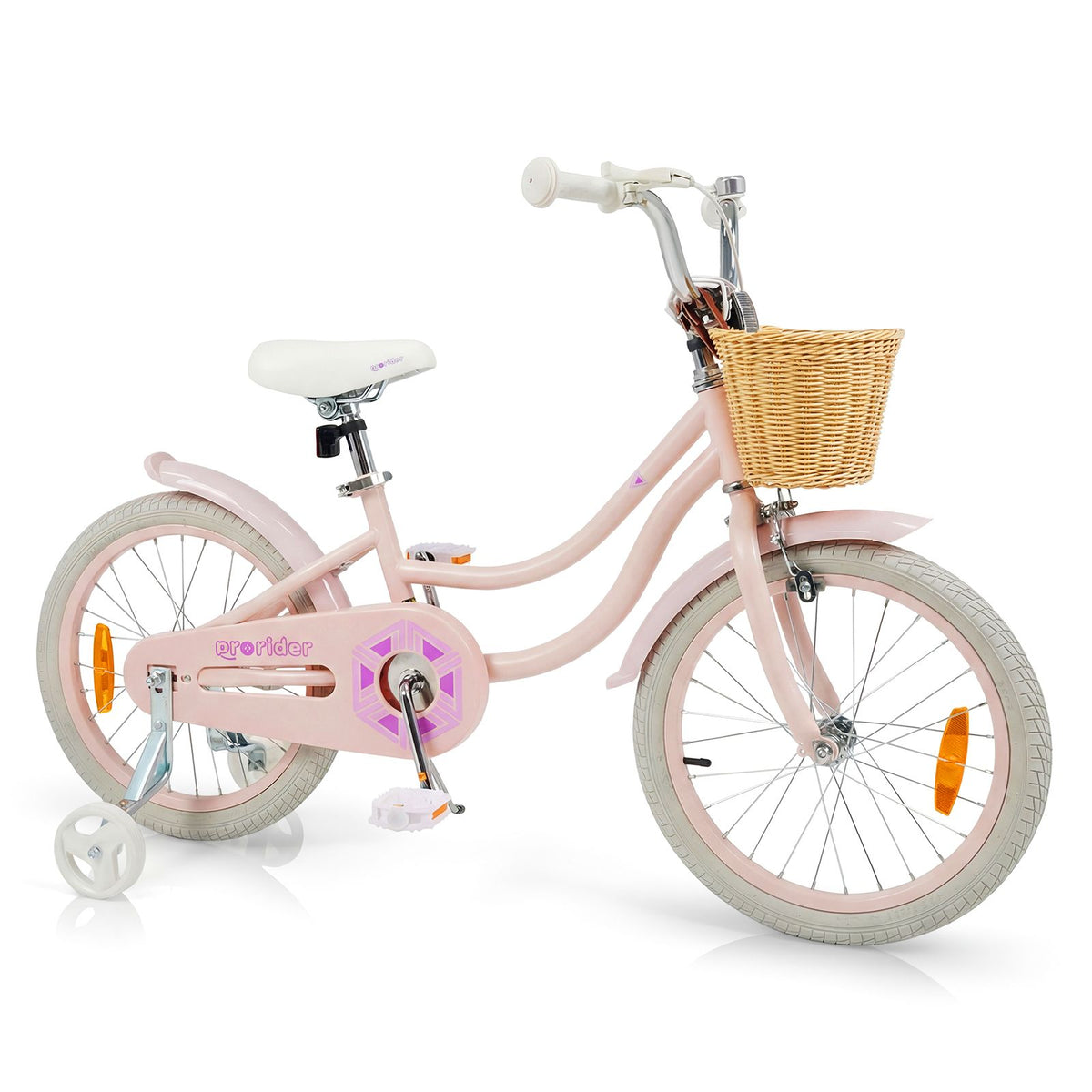 Kids Bike with Training Wheels and Adjustable Handlebar