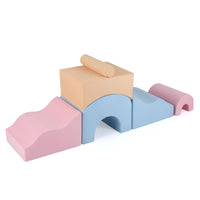 Kids Crawl and Climb foam Play Set 6-Piece with Suede Fabric Covers