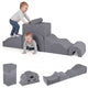 Kids Crawl and Climb foam Play Set 6-Piece with Suede Fabric Covers
