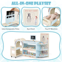 Kids Doctor Play Set with Eye Chart and Toy CT Machine for Kids