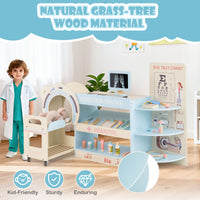 Kids Doctor Play Set with Eye Chart and Toy CT Machine for Kids