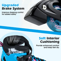 Kids Inline Skates with Illuminating Wheels and Safety Support for Toddlers