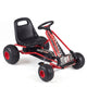 Kids Pedal Go Kart with Steering Wheel and Wear-Resistant Wheels for Boys and Girls