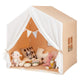 Kid's Play Tent with Washable Cotton Mat and Flag Banner for Kids Aged 3+