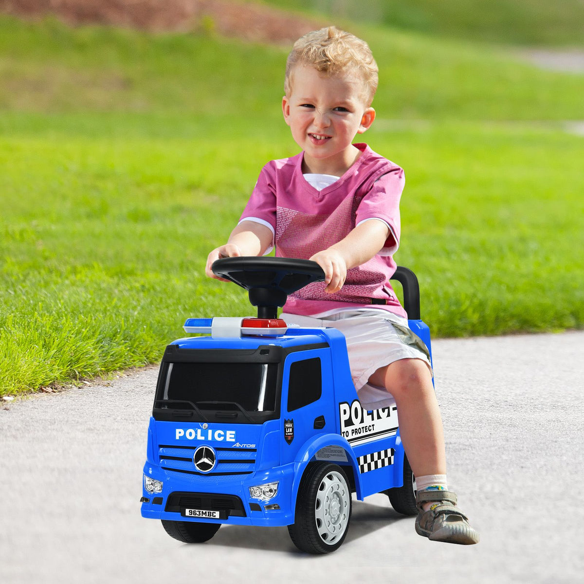 Kids Ride on Police Car Licensed Mercedes Benz Toddler Push Car