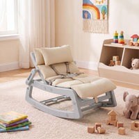Kids Rocking Chair with Adjustable Backrest & Washable Cushion for 6+ Months