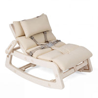 Kids Rocking Chair with Adjustable Backrest & Washable Cushion for 6+ Months