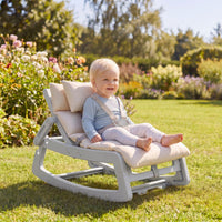 Kids Rocking Chair with Adjustable Backrest & Washable Cushion for 6+ Months