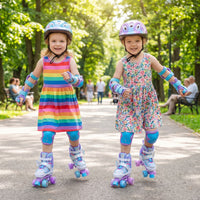 Kids Roller Skates for Toddlers Ages 7-9 with 4 Light-up Wheels for Outdoor Activities